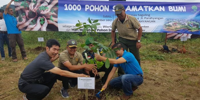 Kodim 0609 Laksanakan kegiatan penanaman 1000 pohon dalam rangka Hari Penanaman Pohon di Saguling