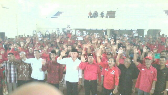 Rapat konsolidasi DPC PDIP Kota Banjar yang ikut dihadiri oleh Tubagus Hasanuddin, Rabu (31/1/2018).