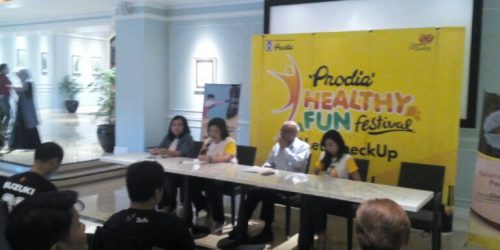 Konferensi pers Prodia Healthy Fun Festival di Ciwalk, Kota Bandung, (28/4/2018)