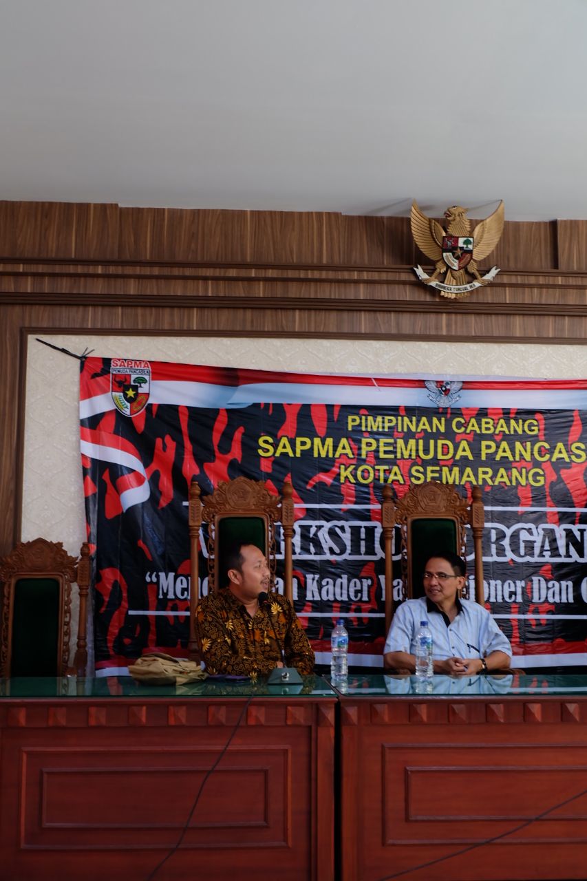 Sekretaris MPC PP Kota Semarang, Moh Imron saat memberikan materi.