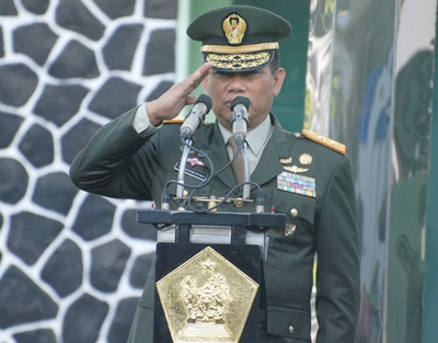 Wakil Komandan Kodiklatad Irup Upacara Hari Lahir Pancasila di Makodiklatad, Bandung.