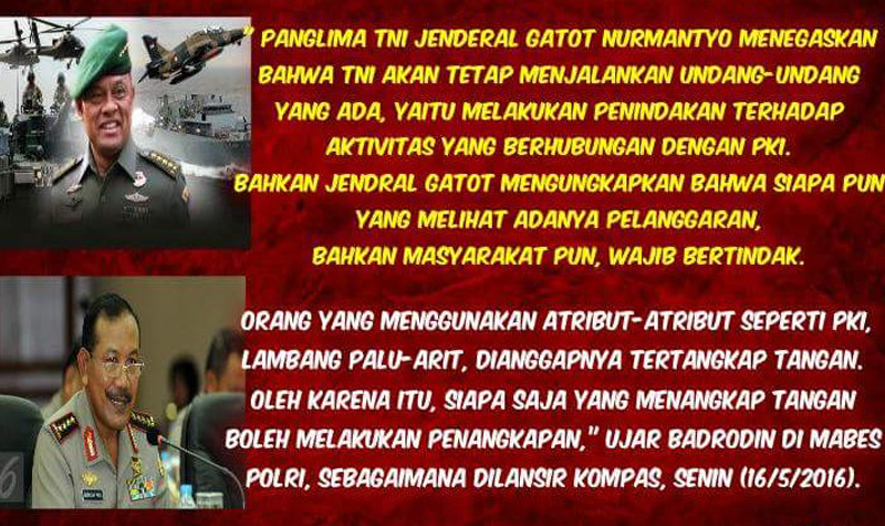 TNI Polri tetap sweeping PKI !!