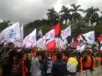 Aksi Unjuk Rasa Buruh Dalam HUT FSPMI Ke 18