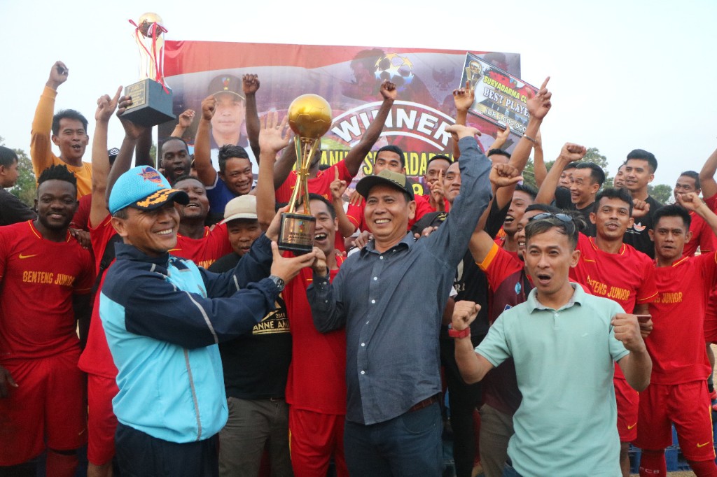 Putra Benteng Junior FC Juara Sepak Bola Danlanud Suryadarma Cup X Tahun 2019