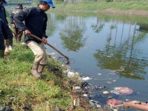 Satgas Citarum Sektor 21 Sub 17 Bersihkan Dampah Di Aliran Sungai Citarik Kampung Pengkolan