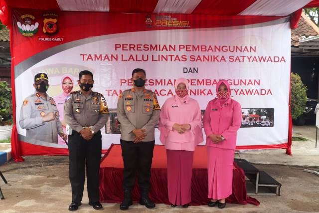 Kapolres Garut Polda Jabar Resmikan Pembangunan Taman Lalu Lintas Sanika Satyawada Dan Taman Baca Kemala