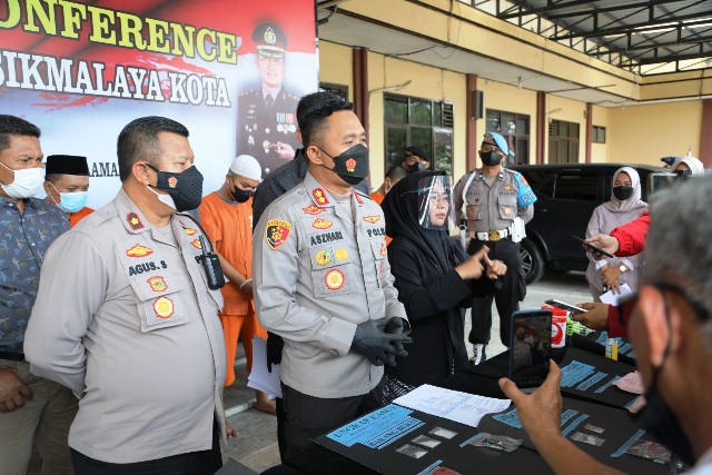 Selama Bulan Oktober 2021 Polres Tasikmalaya Kota Berhasil Amankan Delapan Pelaku Penyalahgunaan Narkoba