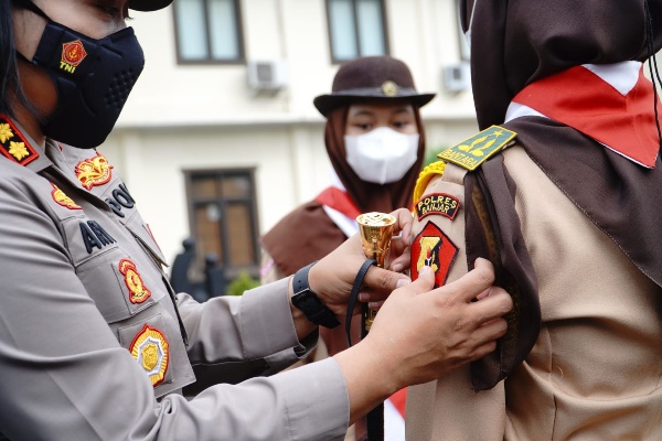 Kapolres Banjar Kukuhkan Anggota Saka Bhayangkara Angkatan Ke-14