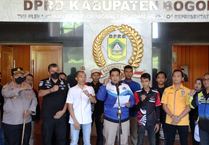 Polisi Gelar Deklarasi Pembubaran Gank Motor Di Kabupaten Bogor