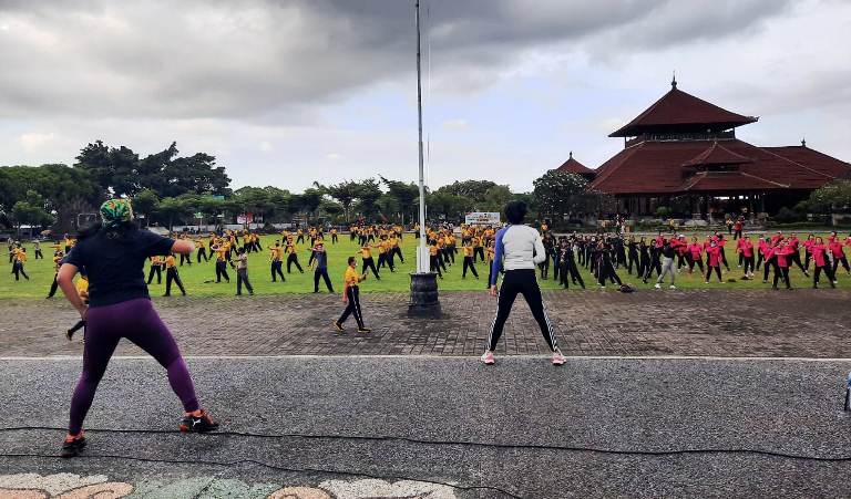 Olahraga Bersama, Wujud Sinergitas TNI Polri di Klungkung