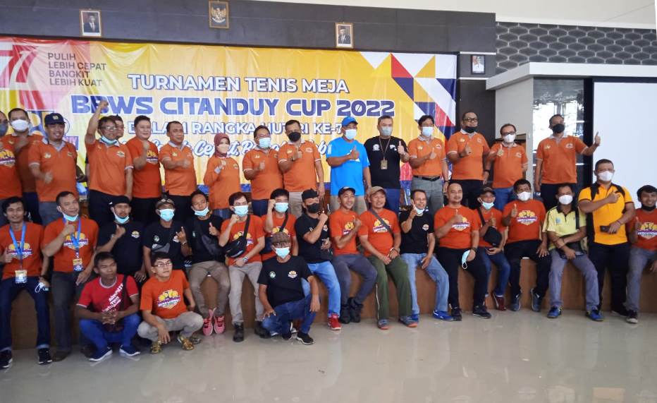 Meriah, Turnamen Terbuka Tenis Meja BBWS Citanduy Cup 2022 Rangkaian Peringatan HUT Ke-77 RI