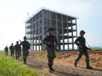 Prajurit Lanud Suryadarma Patroli Pertahanan Pangkalan