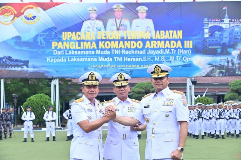 Laksda TNI Hersan Resmi Jabat Panglima Koarmada III