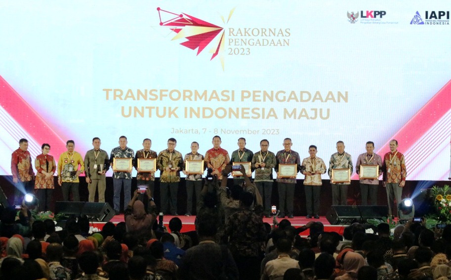 Kemenkumham Raih Penghargaan Terbaik I ITKP di Anugerah Pengadaan 2023 LKPP RI