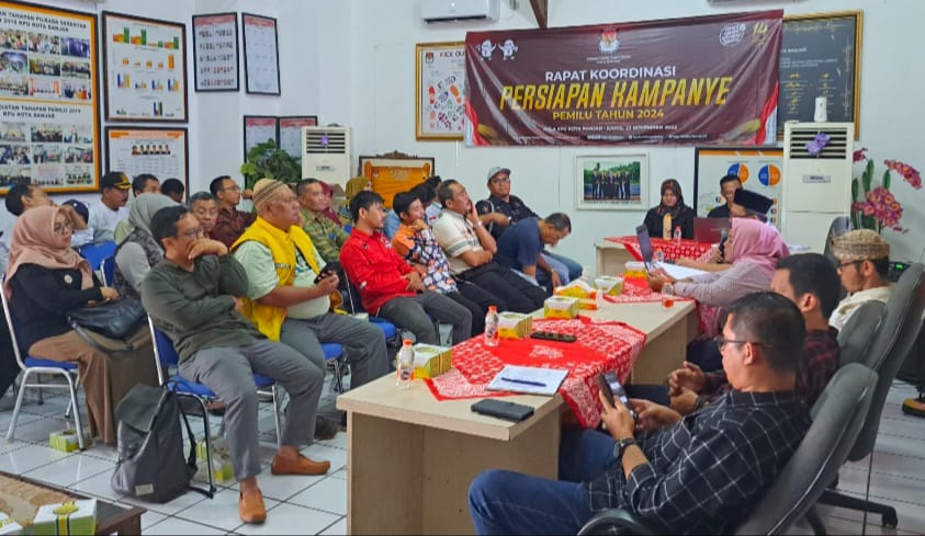 Persiapan Kampanye, KPU Kota Banjar Menggelar Rapat Koordinasi Bersama Partai Politik
