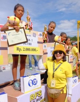 Syalomita Katiandago Senang Bisa Raih Juara I di RFS Fun Run 5K