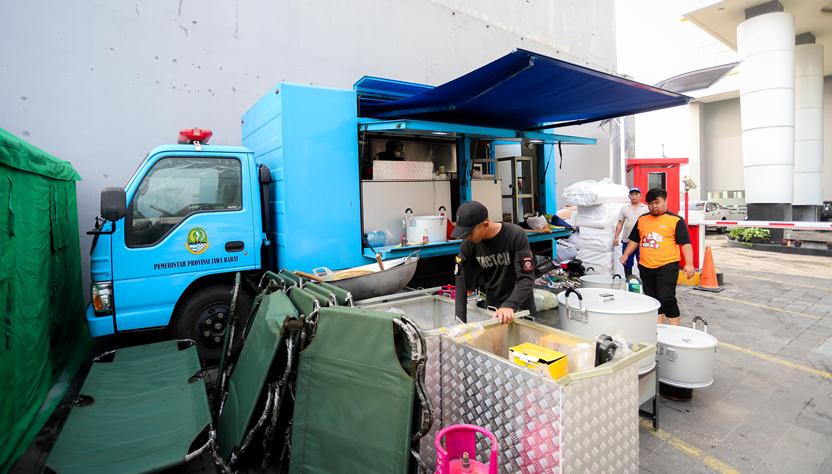 Tagana Siapkan Dapur Umum Untuk Warga Braga Terdampak Banjir