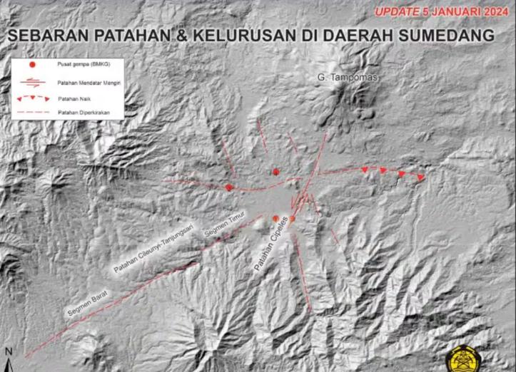 Temuan Badan Geologi : Penyebab Gempa Sumedang Akibat Sesar Aktif Patahan Cipeles
