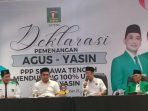 Deklarasi 10 DPC PPP yang dipimpin Ketua DPW PPP Jateng Jateng untuk Agus Suparmanto dan Taj Yasin Maimoen maju dalam Muktamar X. Foto: dokumentasi Deklarasi 10 DPC PPP yang dipimpin Ketua DPW PPP Jateng Jateng untuk Agus Suparmanto dan Taj Yasin Maimoen maju dalam Muktamar X. Foto: dokumentasi