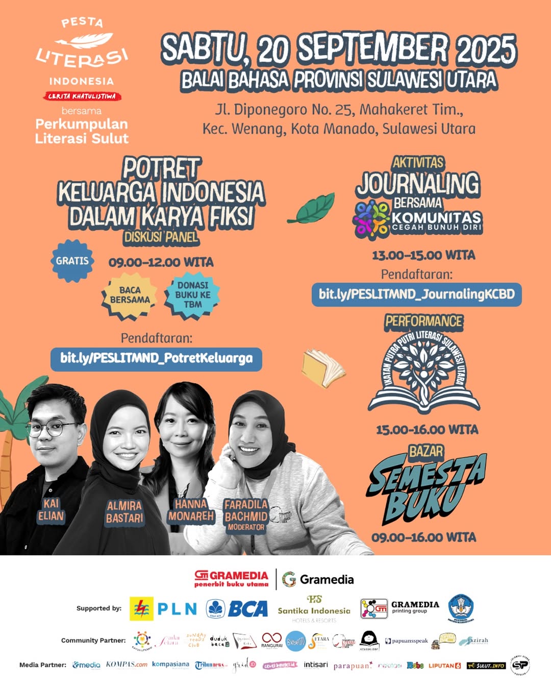 Halo, Manado! Pesta Literasi Indonesia 2025 akan mengajakmu untuk merayakan literasi dengan bera