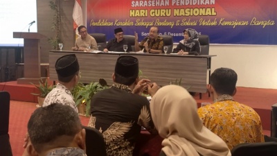 Sarasehan pendidikan yang digelar pada Sabtu (6/12/2025) Dewan Pendidikan Kota Semarang di Hotel Candi Indah Kota Semarang. Foto: Rifqi (sorotindonesia.com)