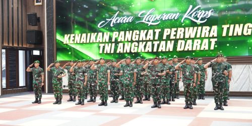Kasad Jenderal Maruli Simanjuntak Pimpin Upacara Laporan Korps Kenaikan Pangkat 28 Pati TNI AD
